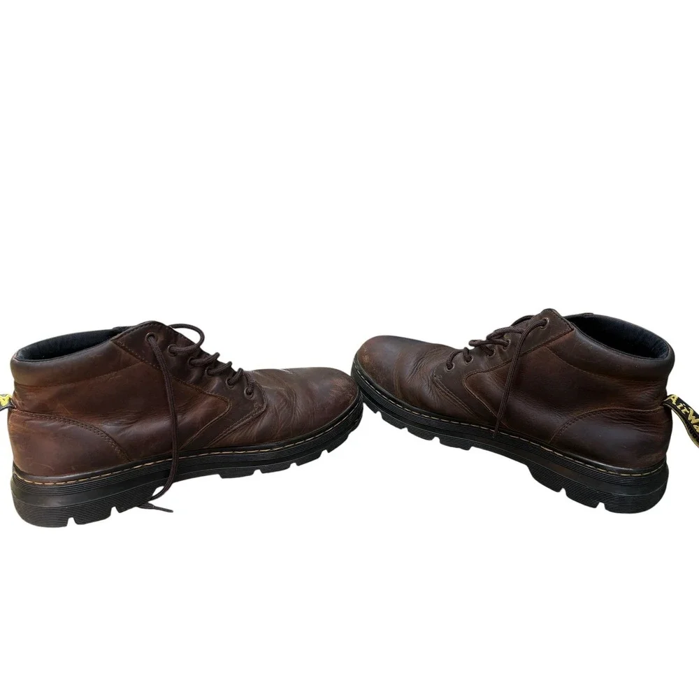 Dr Martens Mens 12 Bonny Chukka Boots Brown Leather Lace Up‎ Ankle Work Shoes